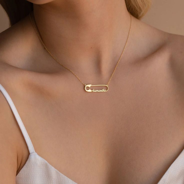 Personalised Safety Pin Name
Necklace/Stainless Steel